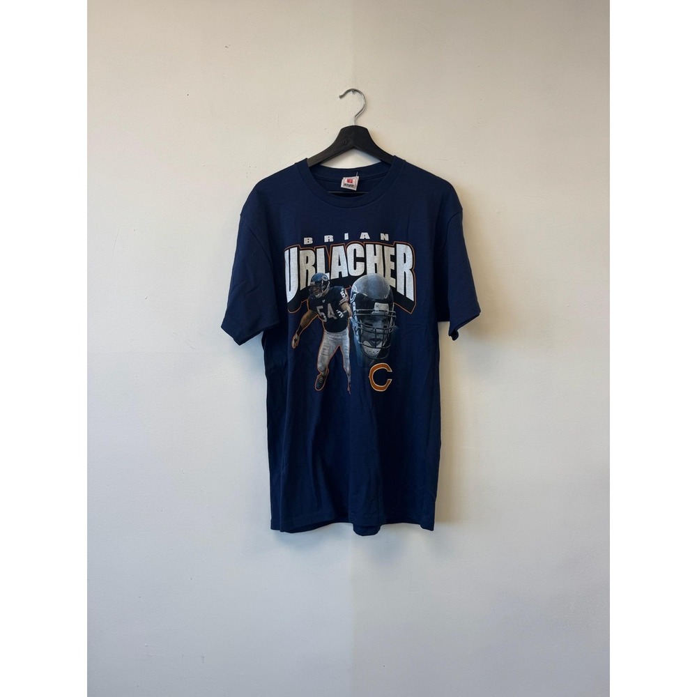 Vintage Chicago Bears Shirt Medium Navy Blue Brian Urlacher‎ 54 NFL Football Tee